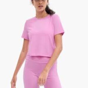 GapFit Ribbed CoolDry T-Shirt  Sugar Pink